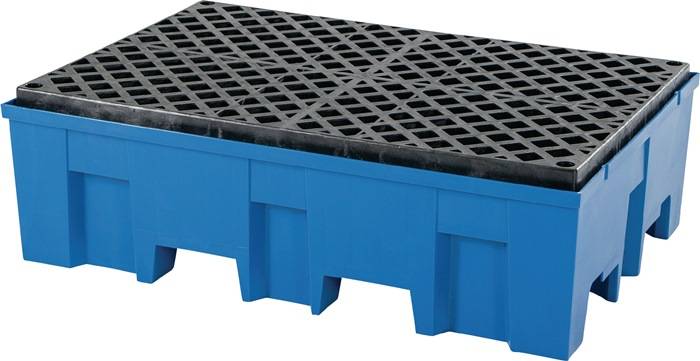 Auffangwanne 220l L1245xB865xH350mm PE m.PE-Gitterrost