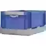 Faltbox L600xB400xH320mm Inh.65l grau/blau o.Deckel PP Liftgriffe BITO Faltbox L600xB400xH320mm Inh.65l grau/blau o.Deckel PP Liftgriffe BITO