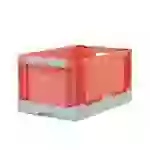 Faltbox L600xB400xH320mm Inh.65l grau/orange o.Deckel PP Durchfassgriffe BITO Faltbox L600xB400xH320mm Inh.65l grau/orange o.Deckel PP Durchfassgriffe BITO