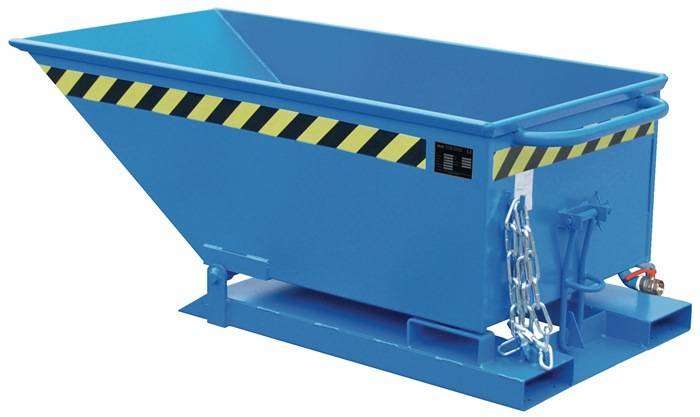 Spänebehälter 0,25 m³ L1375xB670xH530mm lichtblau Trgf.300kg BAUER