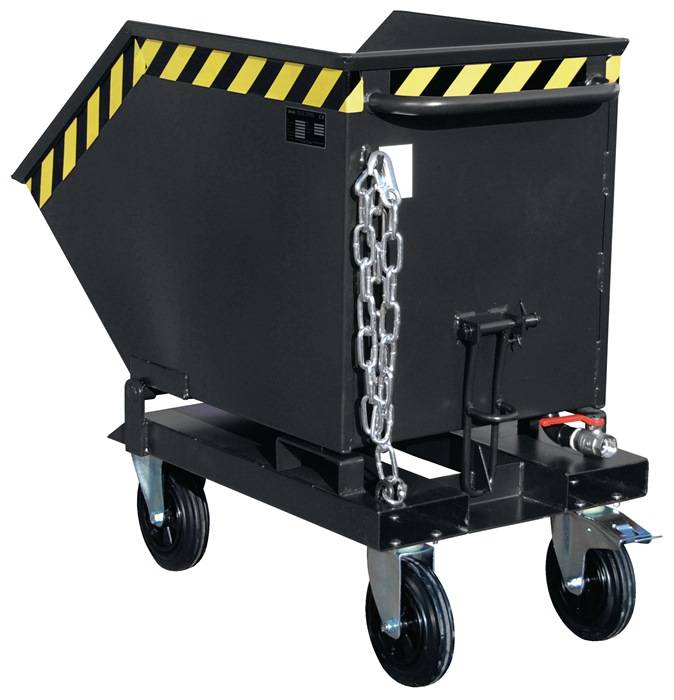 Spänebehälter 0,25 m³ L1375xB670xH530mm schwarzgrau Trgf.300kg BAUER