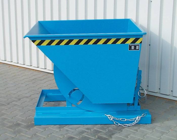 Kippbehälter L1420xB1010xH1070mm lichtblau Inh.0,5 m³ BAUER