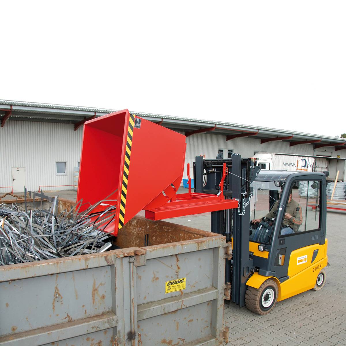 Kippbehälter AK 100, lackiert, Resedagrün