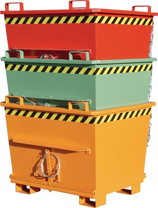 Klappbodenbehälter 0,7 m³ L1200xB1040xH970mm lack.gelborange
