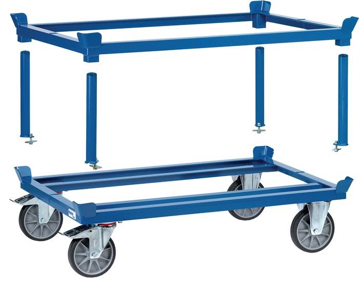 Aufsatzrahmen H.ohne/mit Fahrgestell 270/552mm f.Palettengröße 1200x800mm FETRA