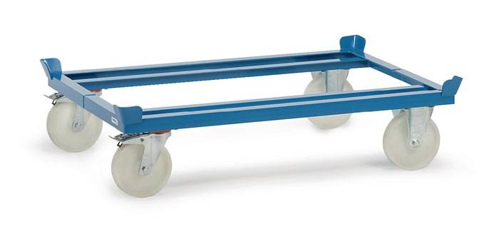 Palettenfahrgestell f.Pal.gr.800x600mm Elastic-Vollgummi Bereifung Trgf.1200kg