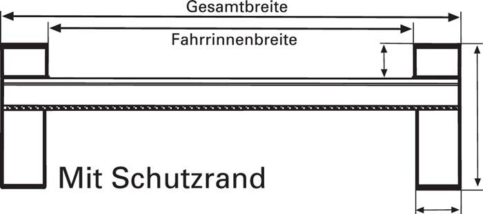 Verladeschiene Alu.L.4085mm m.Rand Trgf.4400 kg/Paar Fahrr.-B.368mm ALTEC