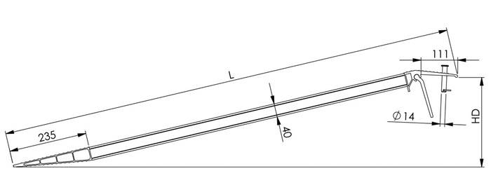 Verladeschiene Alu.L.1505mm Trgf.1330 kg/Paar B.300mm ALTEC