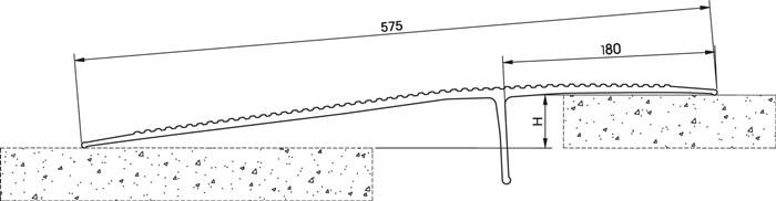 Überfahrbrücke Alu.natur L575xB1250mm Trgf.1200kg ALTEC