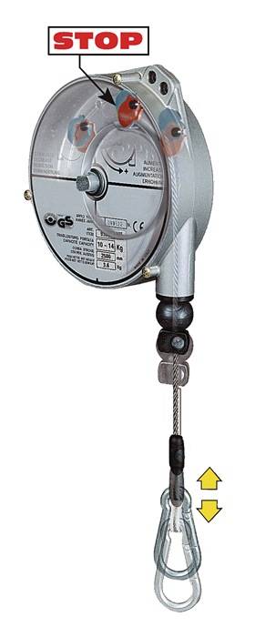 Federzug TCN 9346 Trgf.2-4kg Edelstahl-Drahtseil Seillänge 2,5m
