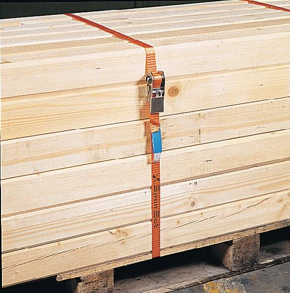 Ratschen-Zurrgurt DIN 12195-2 L.4m B.50mm 2-tlg.m.Ratsche+SP-Haken LC U 1000 daN