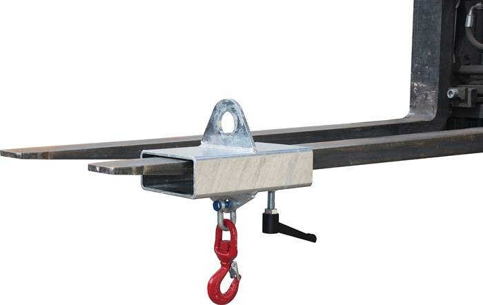 Lasthaken Trgf.2000kg silber TZN f.Gabelstapler u.Kran BAUER