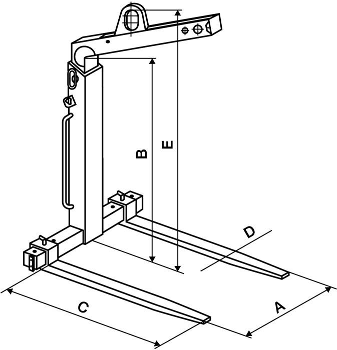 Krangabel Nutz-H.1300-2000mm Trgf.5000kg m.autom.Gewichtsausgleich YALE
