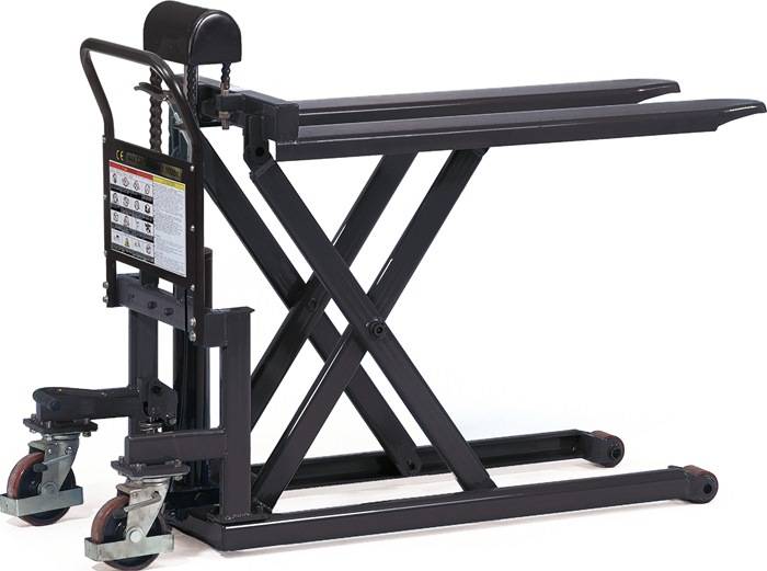 Scherenhubwagen Trgf.500kg Hydraulikpumpe m.Fußpedal Hubber.85-830mm FETRA