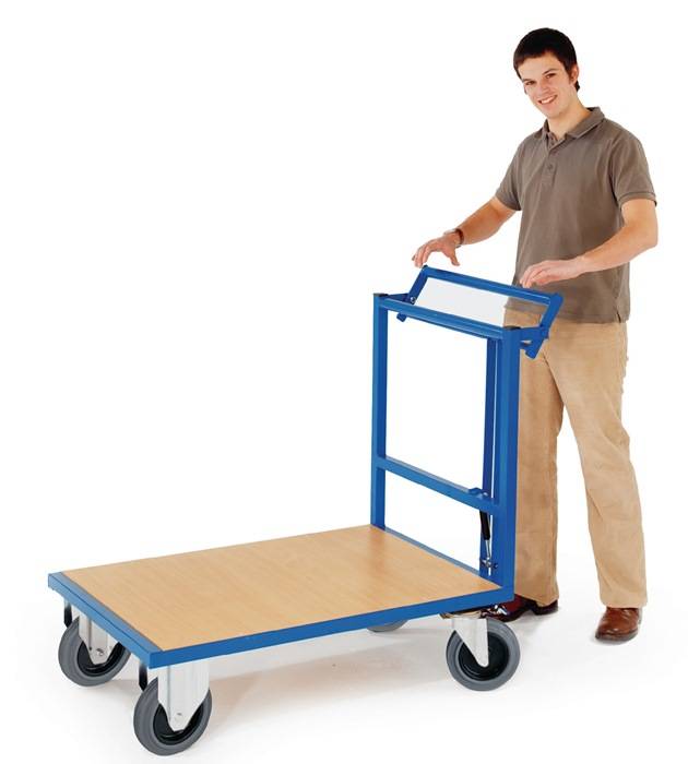 Plattformwagen Ladeflächen L1000xB700mm STA enzianblau Trgf.500kg