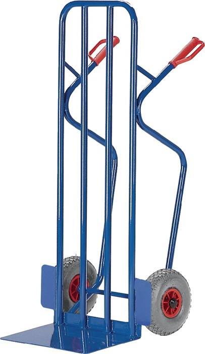Stapelkarre H.1300mm Schaufel-L300xB480mm Luft-Bereifung Trgf.250kg enzianblau