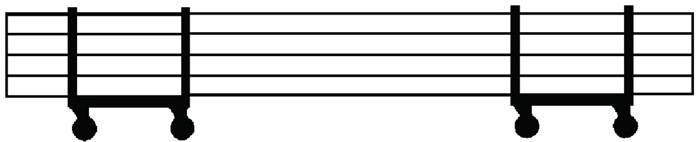 Langmaterialroller L700xB510mm STA blau Trgf.1500kg Plattf.m.4 Rungen