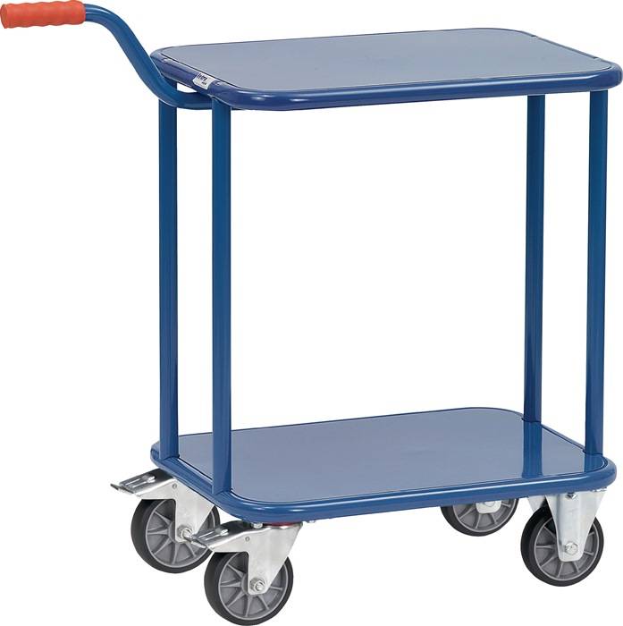 Griffroller L600xB450mm 2Stahlblechplattform brillantblau Gesamttrgf.250kg FETRA