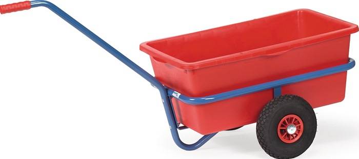 Handwagen m.Kunststoffmulde 200l Ladefl.L910xB585mm Luft Bereifung Trgf.200kg