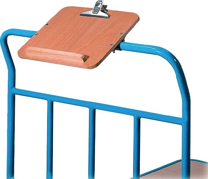 Schreibtafel HO m.Papierklammer u.Stiftablage f.Plattformwagen DIN A4 quer FETRA
