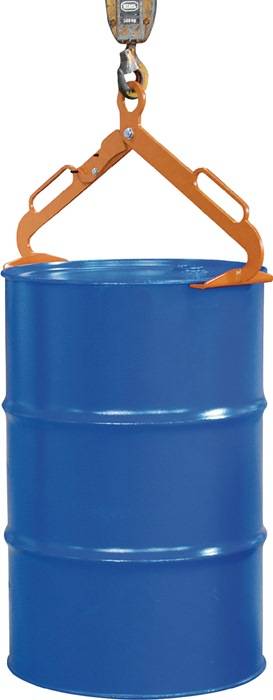 Fasszange f.Metallfässer stehend 200l Trgf.300kg gelborange BAUER