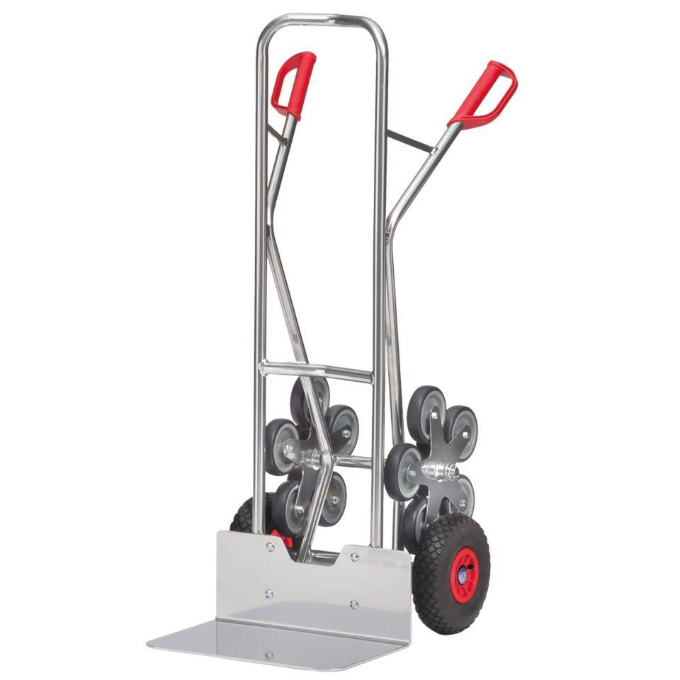 fetra® Alu-Treppenkarre, für den sicheren Transport runder Güter, 590x1300mm, 16kg