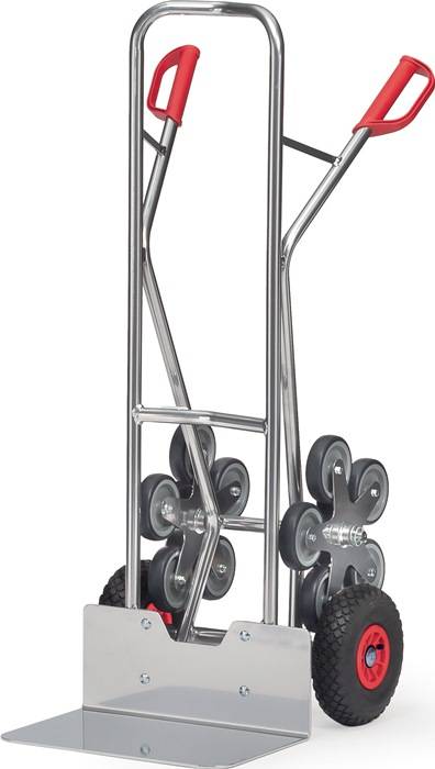 Treppenkarre H.1300mm Schaufel-Gr.L300xB480mm Alu.Lufträder/5armiger Radstern