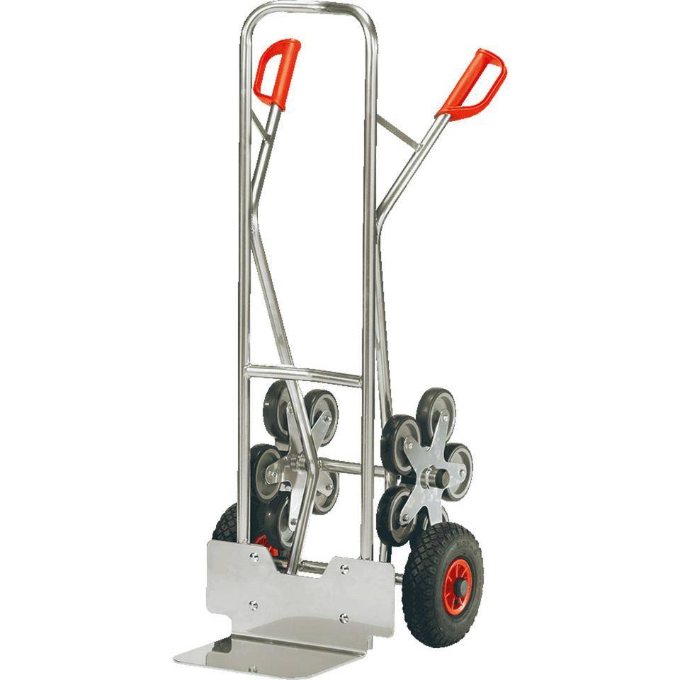 fetra® Treppenkarre, Luftber., Tragkraft 200kg, Schaufel 250x320mm, 590x1300mm, 15kg