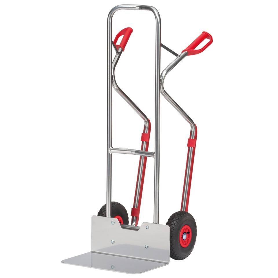 fetra® Alu-Treppenkarre, für den Transport runder Güter, 590x676x1300mm, 10kg
