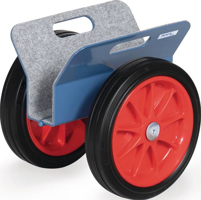 Plattenroller Außen-L300xB305xH305mm m.Klemmbacken Bereifung Vollgum.Trgf.250kg