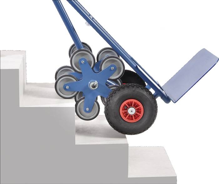 Treppenkarre H.1300mm Schaufel-Gr.L250xB320mm STA Lufträder/5armiger Radstern