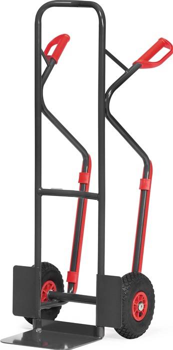 Stapelkarre H.1300mm Schaufel-L250xB320mm Luft-Bereifung Trgf300kg anthrazitgrau