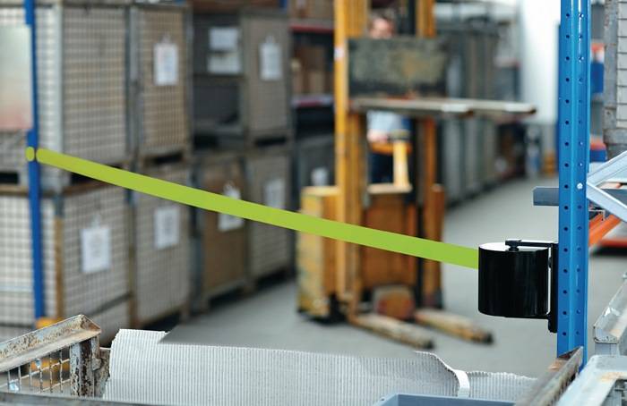 Gurtkassette silber f.Gurt-L.12m neongelb z.Wm.VIA GUIDE