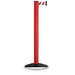 Gurtpfosten einfach D83xH1000mm Pfosten rot Gurt rot/weiß VIA GUIDE Gurtpfosten einfach D83xH1000mm Pfosten rot Gurt rot/weiß VIA GUIDE