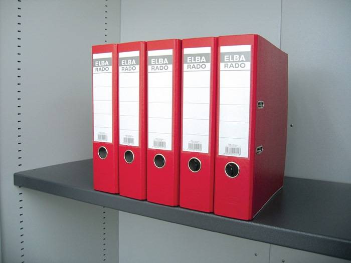 Dokumentenschrank H1950xB950xT550mm 2 Türen,4 Fachböden Anz.Ordner 45