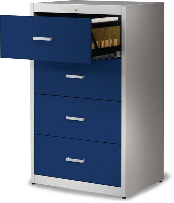 Hängeregistraturschrank H1350xB800xT600mm 2-bahnig lichtgrau o.Softeinzug