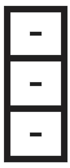 Hängeregistraturschrank H1050xB434xT600mm 1-bahnig grau 3 Schubl.o.Softeinzug