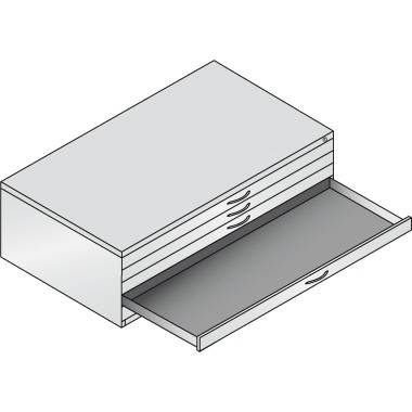 C+P Flachablageschrank A0 7200000S10120 420x1350x960mm lgr