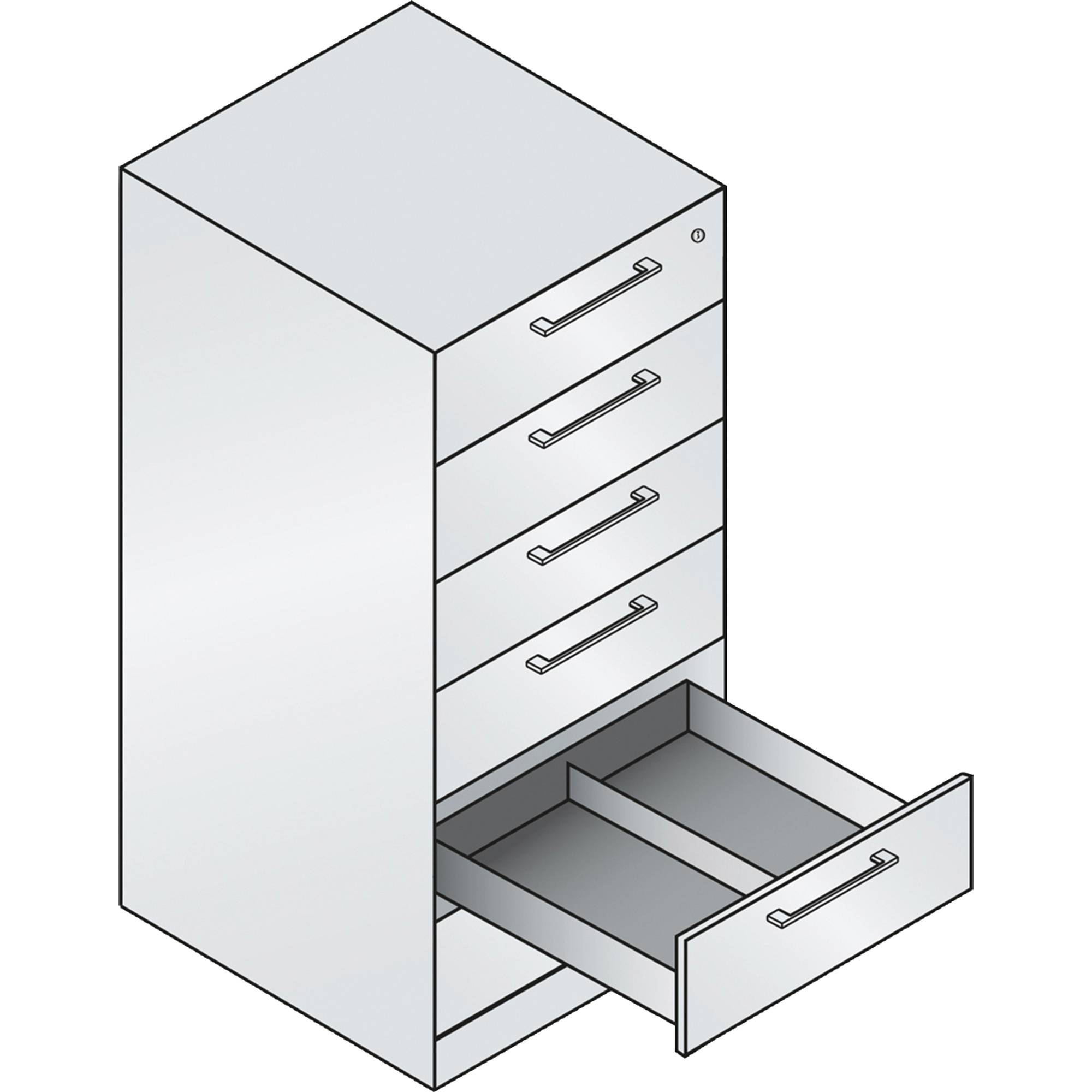 C+P Karteischrank Asisto 146224622S10008 A5 quer lgr