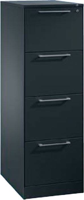 Hängeregistraturschrank schwarzgrau/weißaluminium H1298xB440xT600mm Trgf.50kgC+P