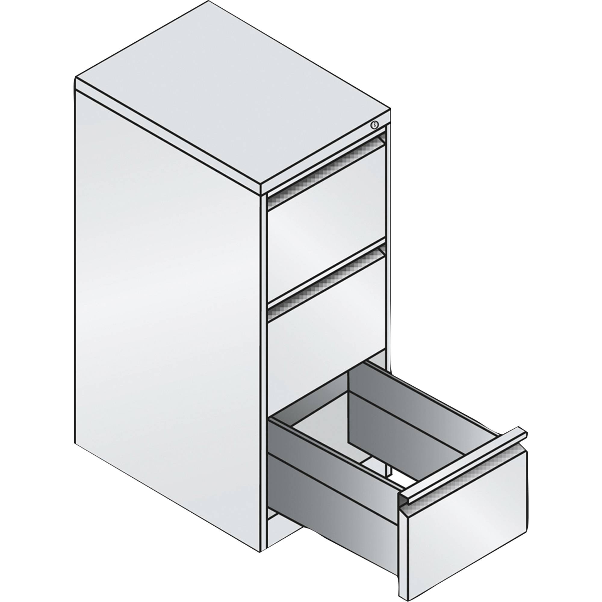 C+P Hängeregistraturschrank Acurado 12423311S10001 A4 3Schübe lgr