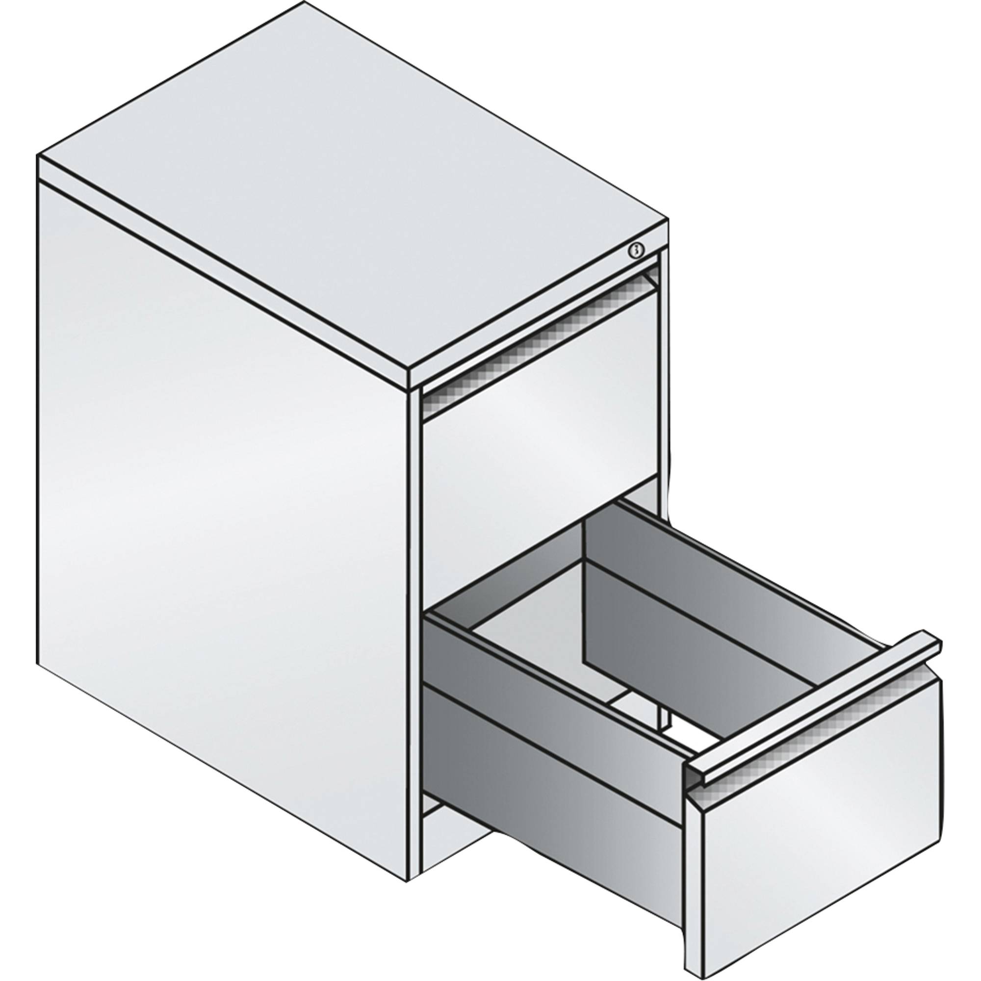 C+P Hängeregistraturschrank Acurado 12412311S10001 A4 2Schübe lgr