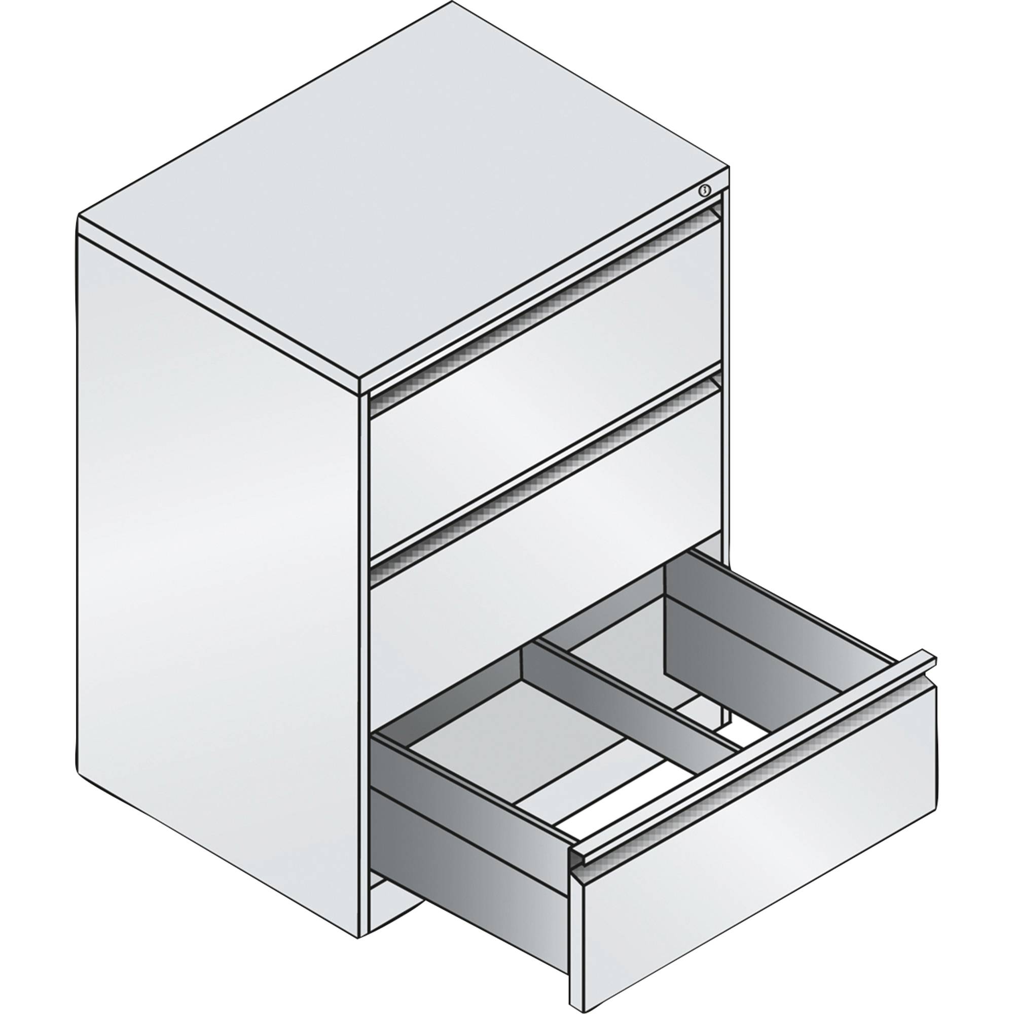 C+P Hängeregistraturschrank Acurado 12923312S10001 A4 3Schübe lgr