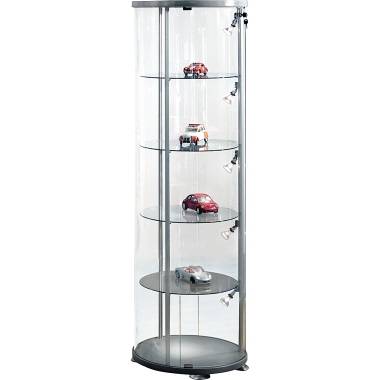 Kerkmann Vitrine 3762 54,5x180cm rund Glas 4Böden