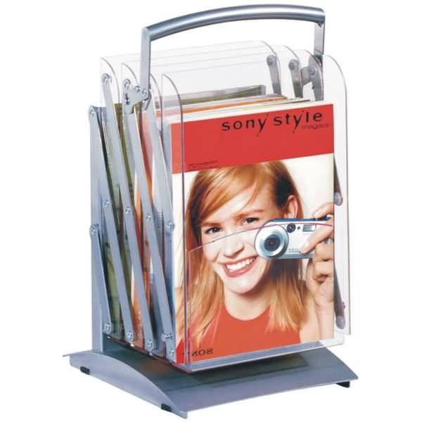 Prospektständer tec-art folder BxTxH 26x30x155cm 4 Fächer zusammenfaltbar