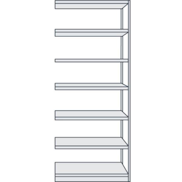 Büroregal Progress 500 Anbauregal BxTxH 96x30x225cm 7 Böden lichtgrau