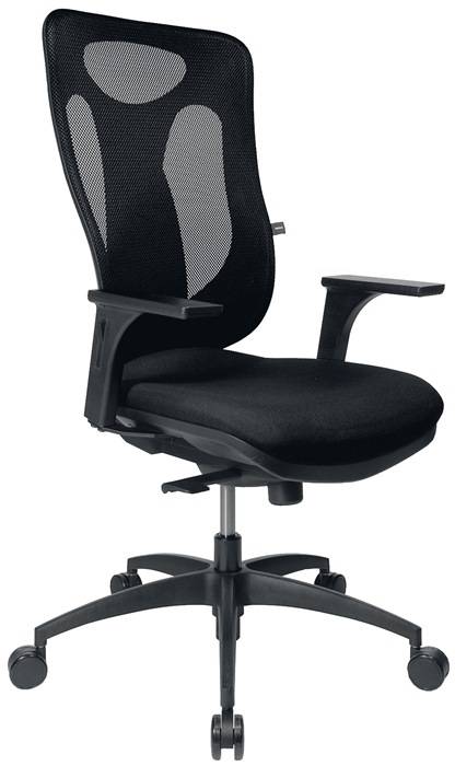 Bürodrehstuhl Net Pro 100 m.Punktsynchrontechnik schwarz 450-550mm m.Rollen