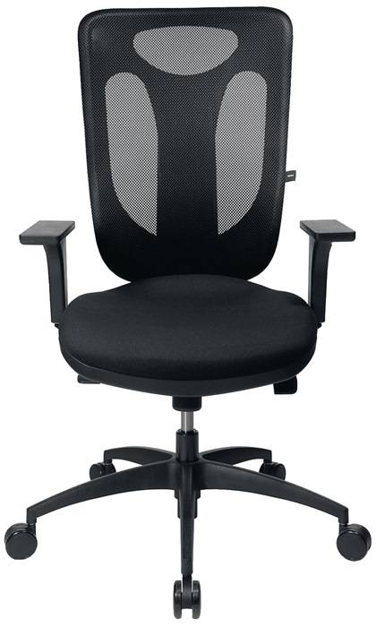 Bürodrehstuhl Net Pro 100 m.Punktsynchrontechnik schwarz 450-550mm m.Rollen