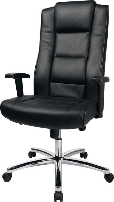 Chefsessel Leder/Kunstleder schwarz m.Synchrontechnik 420-510mm