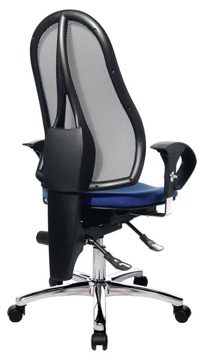 Bürodrehstuhl m.Permanentkontakt blau/blau 460-560mm m.Rl.TOPSTAR